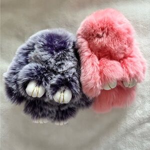 2 Bao bunny plush keychains